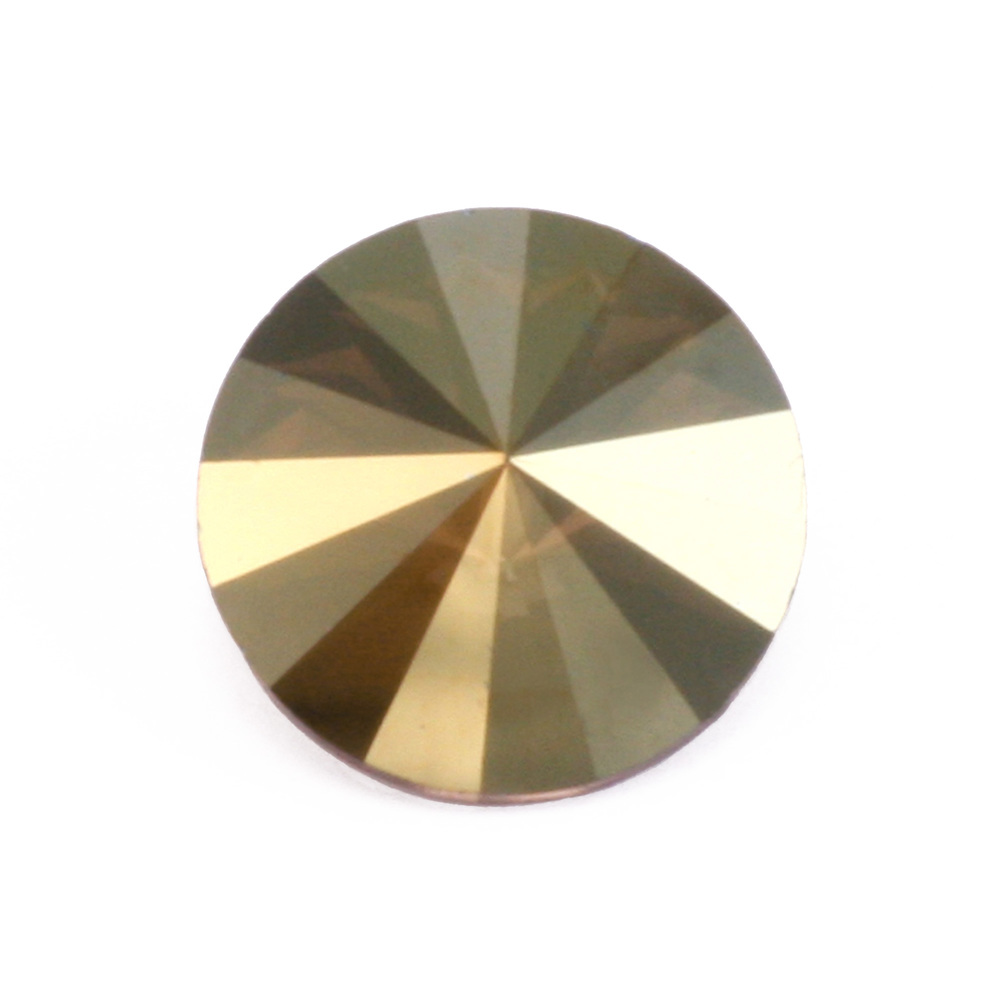 Beads & Swarovski Crystals Swarovski Crystal Rivoli - Iridescent Green Foiled 18mm